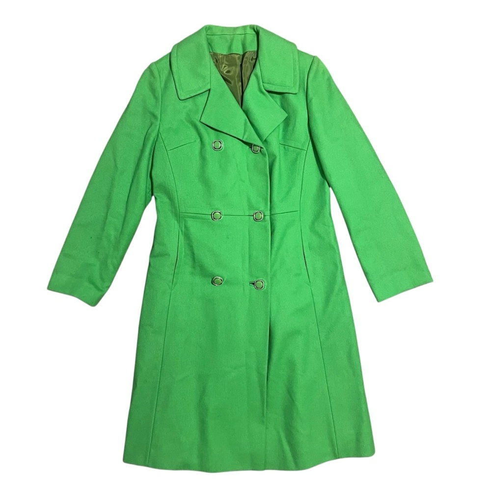 Vintage 1960s Fashioned by Bromleigh Green Double-Breasted Women's Coat